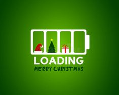 loading merry christmas message on green background royalty illustration