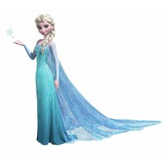 a frozen princess standing next to a snowflake