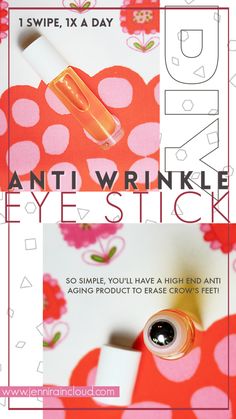 DIY Anti Wrinkle Eye Serum! - Jenni Raincloud Carrot Seed Essential Oil, Essential Oil Anti Aging, Diy Lotion, Lip Care Routine, Diy Skin Care Recipes, Wrinkle Serum, Pomegranate Seed Oil, Anti Aging Oils