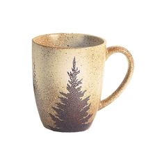 Forest Snow Mug Set Rustic Dining Set, Rustic Color Schemes, Cabin Coffee, Rustic Dinnerware, Pine Tree Silhouette, Black Forest Decor, Winter Inspired, Silhouette Painting, Rustic Colors