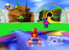 an image of mario kart racing on the nintendo wii