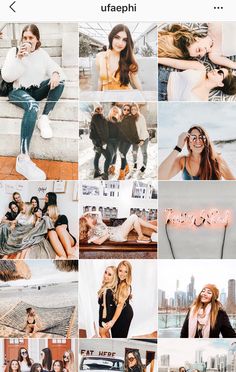 the instagram page is filled with photos and captions