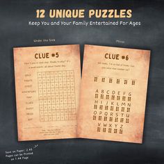 two pieces of paper with numbers and letters on them, one has a sud puzzle