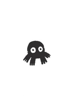 an image of a black and white octopus