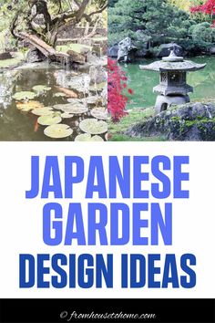 the japanese garden design ideas book is open and ready to be used as an art project