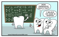 Dentaltown - 1st Molar: Wow. Impressive. Who's that?   2nd Molar: I believe his name is 'Wisdom'! Dental Post Ideas, Nail French Manicure, Dentistry Art