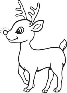 a cartoon deer with antlers on it's head