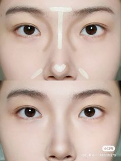 Concealer Tutorial, Nose Contour, Makeup Korean, Makeup Face Charts, Beauty Makeup Tutorial, Nose Contouring, Makeup Tut