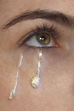 The Tears – Stonehart Jewelry Half Angel Half Demon Costume, Tear Make Up, Makeup Tears, Gold Tears, Glass Tears, Glitter Tears, Floating Butterflies, Angel Tears, Fake Tears