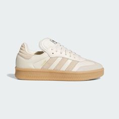 Good Sneakers For Women, Popular Adidas Shoes Women, Beige Sambas Outfits, Adidas Shoes Women Outfit Samba, Work Casual Shoes, Cute Neutral Shoes, Christmas Wishlist Ideas Clothes, Gazelle Adidas Shoes, Samba Xlg Outfit