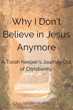 a book cover with the title why i don't believe in jesus anymore, a toran keeper's journey out of