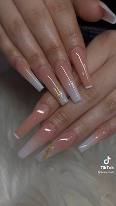 Acyrilics Nails Designs, Acrylic Nails Nude, Ombre Acrylic Nails, Pretty Gel Nails, Uñas Acrilicas