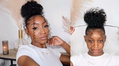 Top Knot Bun With Curly Pieces, Curly Bangs And Bun Natural Hair, Diy Natural Hairstyles For Black Women Updo High Bun, High Bun With Bangs Natural Hair, Messy Bun With Bundles, Messy Bun With Braiding Hair Weave, High Bun Ponytail For Black Women, Curly Puff With Bangs, Updo Ponytail Hairstyles Black Hair Weave