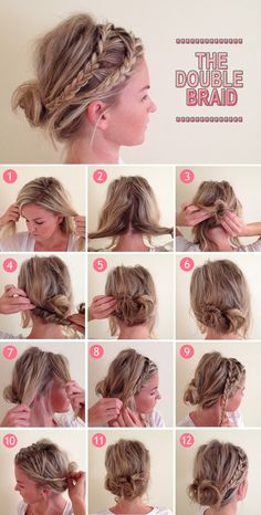 the double braid. Bridal Hairstyles With Braids, Double Braid, Peinados Fáciles Para Cabello Corto, Bohol, Skirt Maxi, Braided Hairstyles Tutorials, Everyday Hairstyles