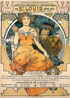 PRICES MAY VARY. Mucha Alphonse Print Type: Fine Art Print Paper Size: 10.00 x 14.00 inches Licensor: Image Conscious Artist: 1904 St. Louis Worlds Fair Poster Worlds Fair Poster, Fair Poster, Paris 1900, St Louis Art, Mucha Art, Alfons Mucha, Worlds Fair, Alphonse Mucha, Vintage Poster Art