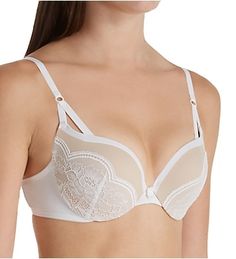 Maidenform Love the Lift Push Up & In Strappy Lace Demi Bra Padded Underwire White Nursing Bra, White Underwire Nursing Bra With Medium Bust Support, White Nursing Bra With Medium Bust Support And Underwire, White Padded Underwire Nursing Bra, Elegant White Nursing Bra With Medium Support, Fitted Nylon Bra With Removable Cups, Elegant Nylon Bra With Padded Cups, Underwire Bra With Removable Pads In Nylon, Nylon Underwire Bra With Removable Pads