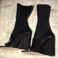 Euc. Burning Man Or Coachella Festival Boots. These Are Soooo Soft. These Run True To A Size 5 In Women’s. No Box. Real Leather. No Returns. I Am Selling A Ton Of Size 5 And 5.5 Shoes So Be Sure To Check Out My Closet! Elegant Fitted Platform Boots With Leather Sole, Party Platform Ankle Wedge Boots, Platform Ankle Wedge Boots For Party, Black High Heel Wedge Boots For Spring, Evening Open Toe Fitted Boots, Fitted Evening Boots With Open Toe, Fitted Open Toe Evening Boots, Formal Open Toe Leather Boots, Black Platform Boots For Party