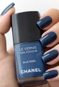 Nail Polish Blue, Nail Paint Shades, Chanel Blue, Blue Polish, Blue Nail Polish, Blue Boy