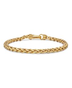 David Yurman Men's Wheat Chain Bracelet in 18K Yellow Gold, 4mm Mens Gold Chain Bracelet, Mens Gold Bracelet, Bright Palette, David Yurman Mens, Gold Chains For Men, Mens Gold Bracelets, Gold Bracelet Cuff, Gold Cuffs, Rare Gemstones