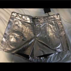 Nwt Joes Metallic/Gold Shorts. Good Condition Never Worn Fitted Party Shorts With Pockets, Summer Fitted Metallic Bottoms, Metallic Fitted Shorts, Fitted Metallic Shorts, Chic Metallic Shorts For Spring, Metallic Short Bottoms For Night Out, Fitted Metallic Short Bottoms, Metallic Bottoms With Built-in Shorts, Chic Metallic Short Bottoms