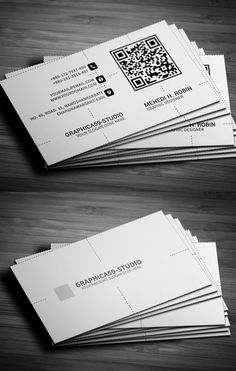 two business cards with qr code on them