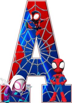 the letters are made up of spider - man and antman's webs