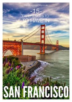 an image of the golden gate bridge in san francisco with text overlaying it