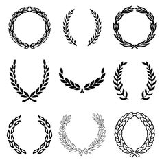 a set of laurel wreaths