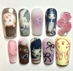 @shiinyoi Black French Tip Nail, Black French Tip, How To Have Style, French Tip Nail Art, Smink Inspiration, Grunge Nails, Really Cute Nails