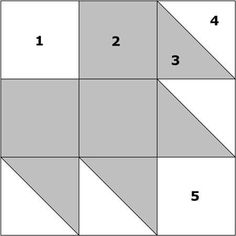 the four squares are shown with numbers on each side and one has three different sides