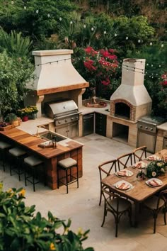 15 Outdoor Kitchen Inspirations: Create Your Dream Backyard Oasis Brazilian Outdoor Kitchen, Backyard Landscaping With Kitchen, Back Patio Ideas Concrete Outdoor Kitchens, Italian Villa Backyard, Outdoor Kitchen Design Mediterranean, Patio Gardening Ideas, Aesthetic Outdoor Kitchen, Outdoor Mediterranean Kitchen, Outdoor Spanish Kitchen