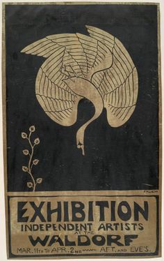 an advertisement for the exhibition of independent artists waldorf, march 11 - 21, 1932