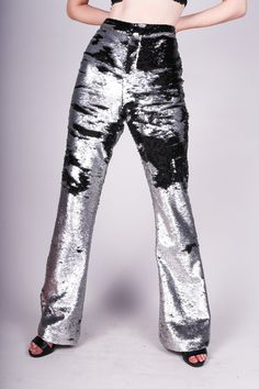 Any Old Iron Matt Silver Sequin Panta Fully lined One size available only Size 4 Silver Sequin Pants, Silver Trousers, Glitter Pants, Silver Pants, Catty Noir, Style Reference, Sequin Pants, Kate Bosworth, Aesthetic Style