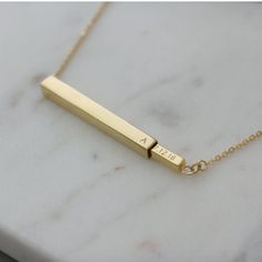 DOUBLE BAR NECKLACE is a great gift for your loved one. ---● P R O D U C T - D E S C R I P T I O N ●--- * Material: Sterling Silver 925 * Dimension: Outside: 4mm x 43mm & Inside: 3mm x 44mm * Finish: Sterling Silver 925 18K Yellow Gold ∙ Rose Gold * Our 18k gold plated jewelry is much thicker than other gold plating, resulting in a durable, long-lasting product. ♥ Handcrafted with Love and Care by The Golden Beverly team ♥ ----● H O W - T O - O R D E R ● ---- Simply use the PERSONALIZED BOX Soundwave Jewelry, Personalized Bar Necklace, Engraved Bar Necklace, Bar Necklace Personalized, Gold Bar Necklace, Etsy Bridesmaid Gifts, Engraved Necklace, Gold Bar, Girly Jewelry