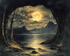 an image of a painting that looks like it is going to be done in the night