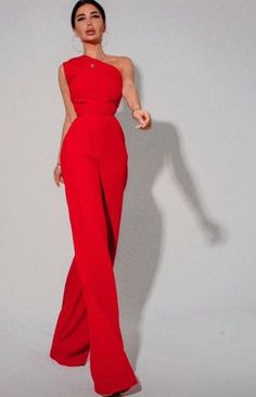 Jumpsuit Elegant Chic, Red Jumpsuits Outfit, Formal Jumpsuits, Jumpsuit Lace, Grad Outfits, Classy Jumpsuit, Teens Dresses, Wedding Classy, Business Outfits Women