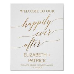 Elegant Gold Calligraphy Happily Ever After Sign Editable Template Ever After Poster, After Poster, Happily Ever After Sign, Wedding Signs Printable, Autumn Wedding Invitations, Simple Wedding Reception, Wedding Reception Signage, Reception Signage, Gold Wedding Ideas