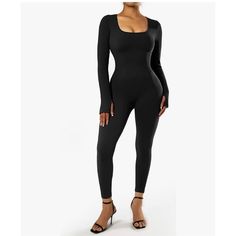 Women's Long Sleeve Ribbed One-Piece Jumpsuit In Black. Made From 90% Nylon And 10% Spandex. Features A Square Neckline, Long Sleeves, Thumb Holes, And A Bodycon Fit With Tummy Control. Suitable For Casual Occasions And All Seasons. Machine Washable. Size S, Regular Fit. New, Nwot. Keywords: Women's Jumpsuit, Black Jumpsuit, Long Sleeve Jumpsuit, Ribbed Jumpsuit, Bodycon Jumpsuit, Casual Jumpsuit, Stretchy Jumpsuit, Tummy Control Jumpsuit, One-Piece Jumpsuit, Fashion Jumpsuit, Thumb Holes Pit To Black Full Bodysuit, Black Jumpsuit Outfit, Onepiece Jumpsuit, Stretchy Jumpsuit, Spandex Jumpsuit, 22 Birthday, Ribbed Jumpsuit, Birthday Plans, Jumpsuit Long Sleeve