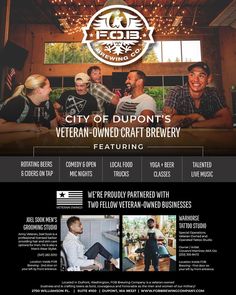 the city of dupont's veteran - owned craft brewery is hosting an event