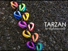 several different colored bracelets with the word tarazan on it's bottom corner