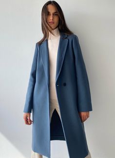 Stedman Coat, Diana Bishop, Fall Fashion Coats, Style Lookbook, Blue Coat, Professional Wardrobe, Wardrobe Inspiration, Fall Coat