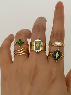 Meideya jewelry rings Men Jewellery Indian, Gold Layered Bohemian Jewelry, Maxamilist Jewelry Gold, Jewelry Trends 2024, Maximilist Jewelery, Maximalist Gold Jewelry, Maximalist Rings Aesthetic