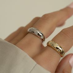 Diy Jewelry Easy Gold Dome Ring, Meaningful Gifts For Her, Dome Ring, Celestial Jewelry, Jewelry Lookbook, Domed Ring, Mode Inspo