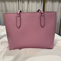 Kate Spade Leather Purse/Tote, Purchased In 2022, Beautiful Pink Shade With Maroon Lining, No Crossbody. Never Used. Bags Kate Spade, Pink Shade, Kate Spade Bags, Kate Spade Bag, Leather Purse, Leather Tote Bag, Leather Purses, Leather Tote, Kate Spade