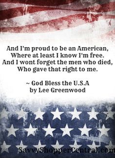 an american flag with the words, and i'm proud to be an american