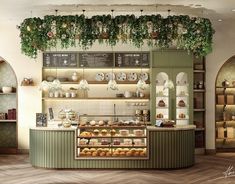 a bakery with lots of donuts and pastries on display