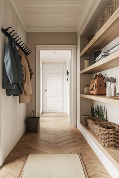 the hallway is clean and ready for us to use as a storage area in the house