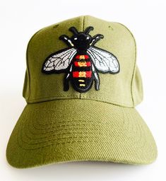 CB Custom Olive Bee Hat-260 Other Accessories-Darling-Coastal Bloom Boutique, find the trendiest versions of the popular styles and looks Located in Indialantic, FL Bee Hat, Final Sale, Bee, Plaid, Hats, Color