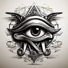 an all seeing eye tattoo design