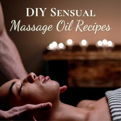 Massage Oils With Essential Oils, Diy Massage Oil Recipes, Massage Candle Recipe, Massage Oil Recipe, Homemade Massage Oil, Body Oil Recipe, Diy Massage Oil